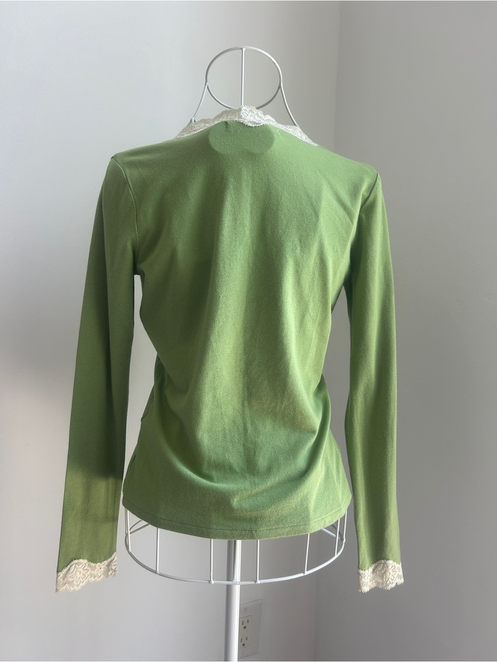 Jessica Green Lace-Trim Cardigan - Picture 3 of 7
